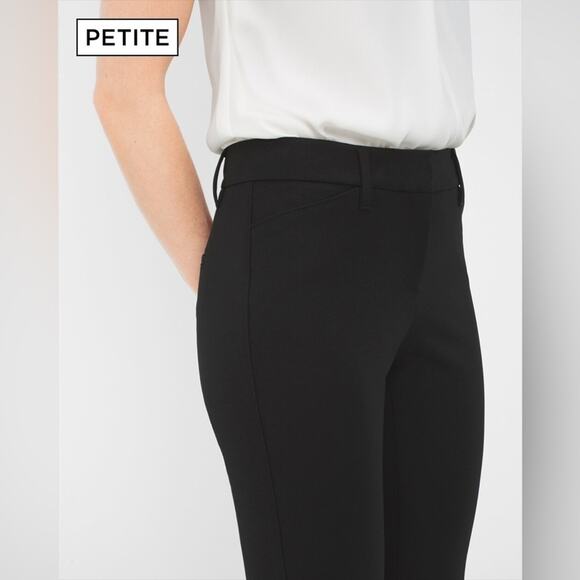 WHBM Black Petite Straight Crop Pants Size 6P (Runs Small) - Picture 7 of 9